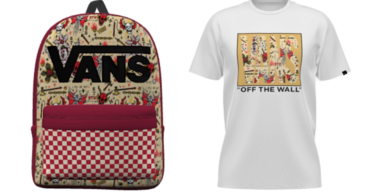 Vans Stranger Things backpack and tee