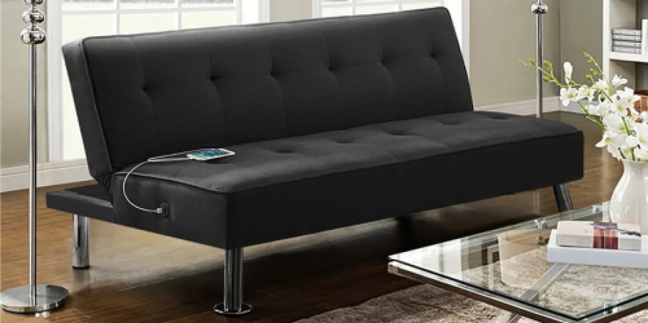 Modern Futon Just $98 Shipped on Walmart.online (Reg. $279) | Built-In USB Ports!