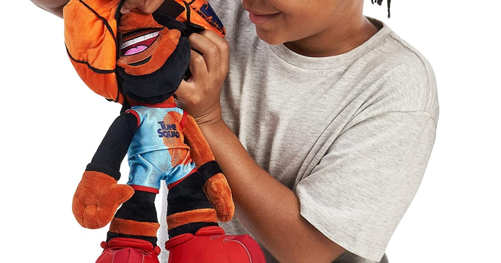 space jam lebron plush with kid