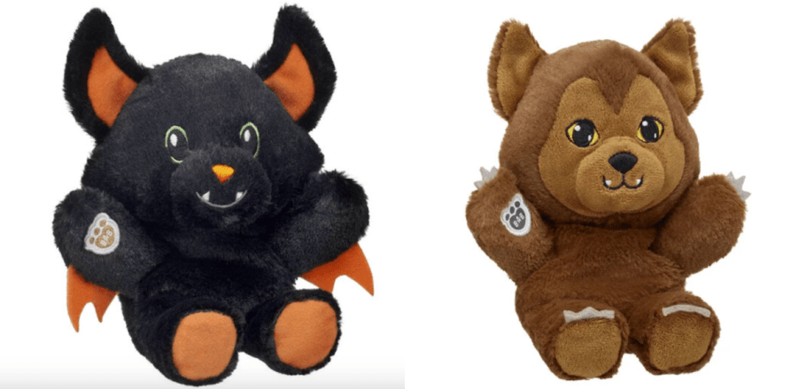 Build A Bear Halloween Mini Plushies of a Bat and Werewolf