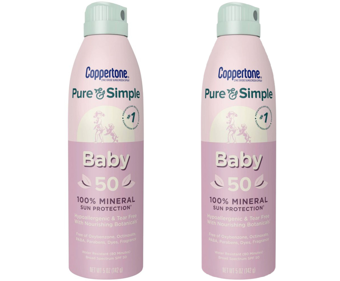 Coppertone Pure & Simple Baby Sunscreen Spray 5oz SPF 50