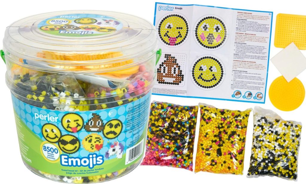 Perler Emoji Bead Bucket