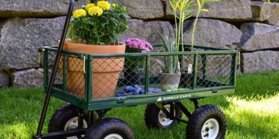 Gorilla Garden Cart w/ Convertible Handle Just $79 Shipped on Walmart.online (400Lb Capacity!)