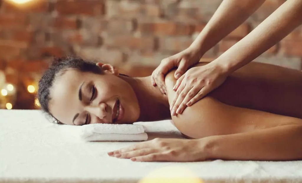 woman getting massage