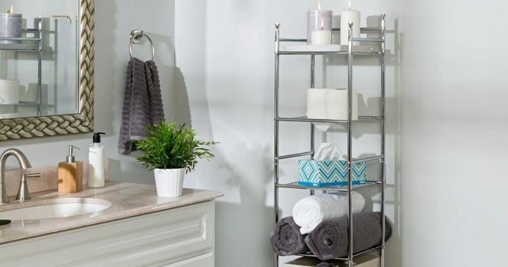 Honey-Can-Do Bathroom Slim Storage Shelving Unit