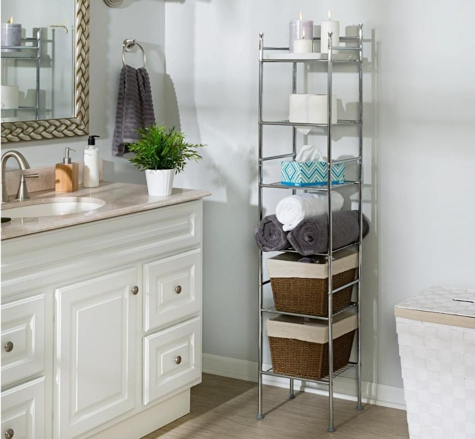 Honey-Can-Do Bathroom Slim Storage Shelving Unit