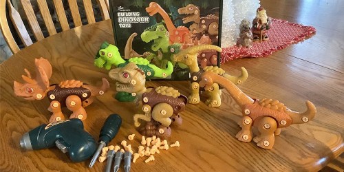 Kids Dinosaur Building Sets from $12.59 on Amazon | Include Up to 5 Dinos, Electric Drill & More