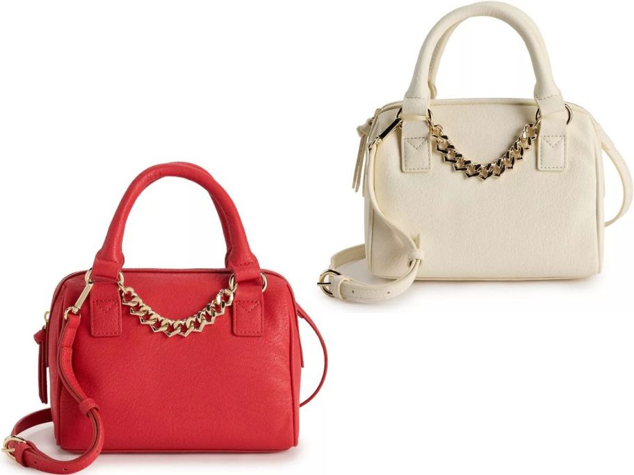 LC Lauren Conrad Jordyn Chain Barrel Crossbody Bags