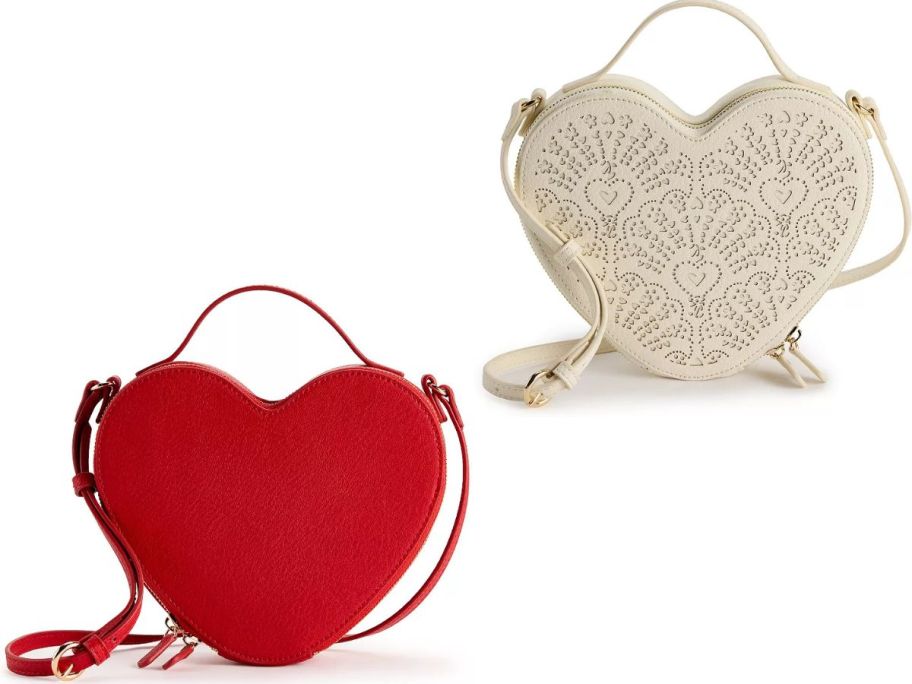 LC Lauren Conrad Love Heart-Shaped Crossbody Bags