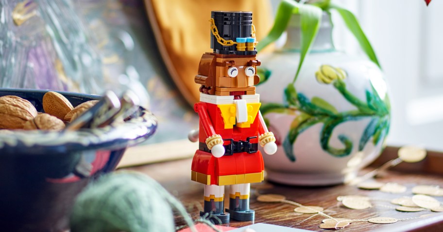 LEGO Nutcracker displayed on table