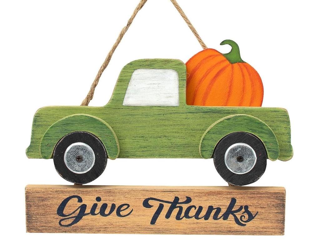 Thanksgiving Vintage Truck Door Sign