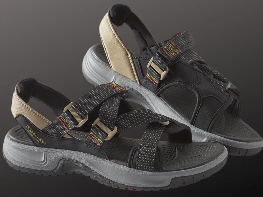 Ozark Trail Men's Trek Cross Strap Sandals stock photo