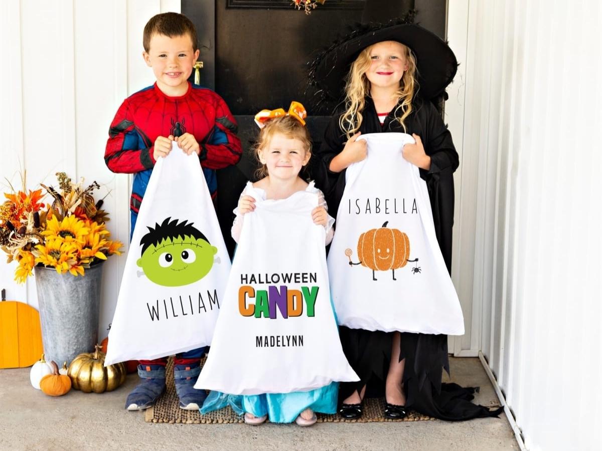 Personalized Halloween Pillowcase Trick-Or-Treat Bag