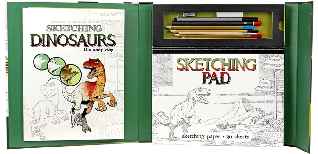 SpiceBox Adult Art Craft & Hobby Kits Art Studio Sketching Dinosaurs