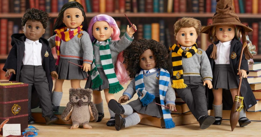 American Girl dolls dressed in Harry Potter clothing