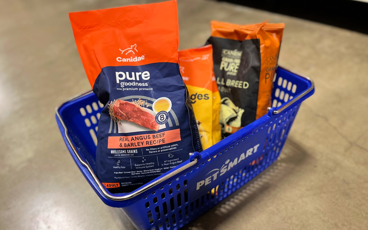 canidae pet food in petsmart basket