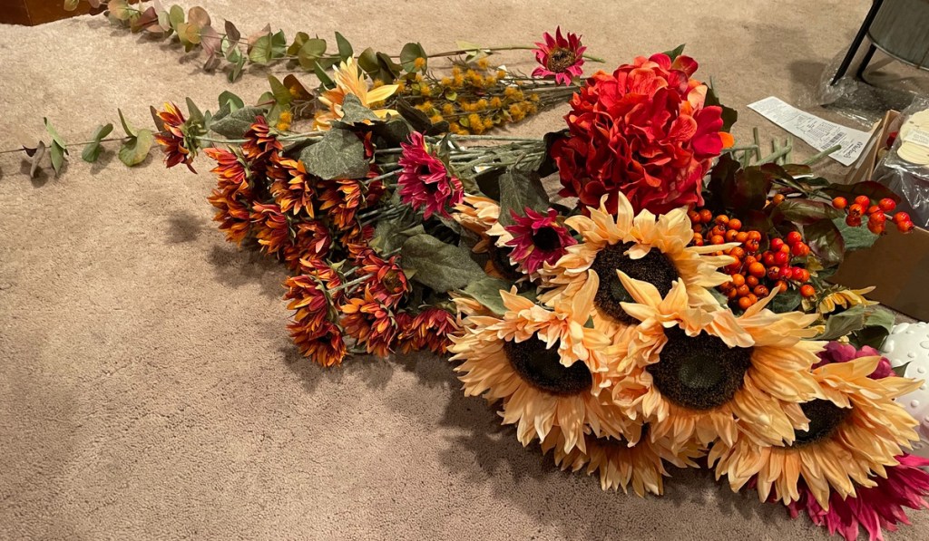 faux fall flowers