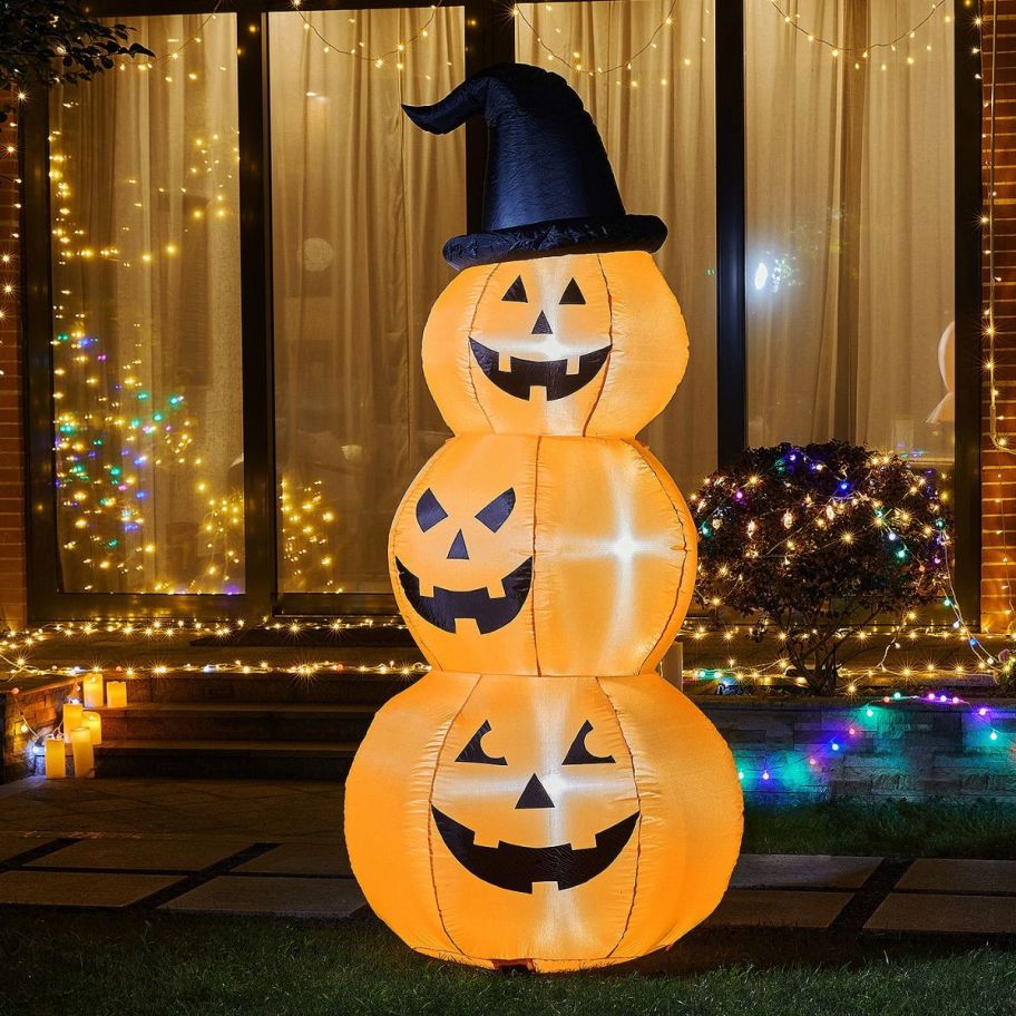 7ft pumpkin stack inflatable