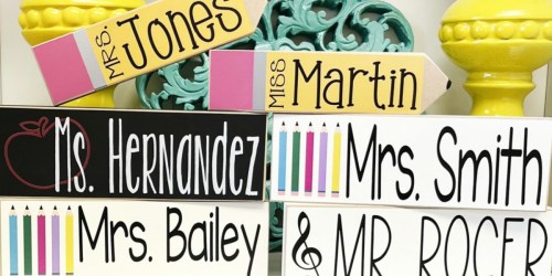 Personalized Teacher Signs Only $11.99 Shipped on Jane.online