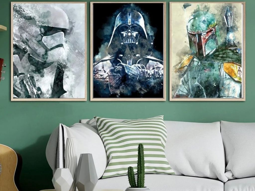 3 star wars theme art prints