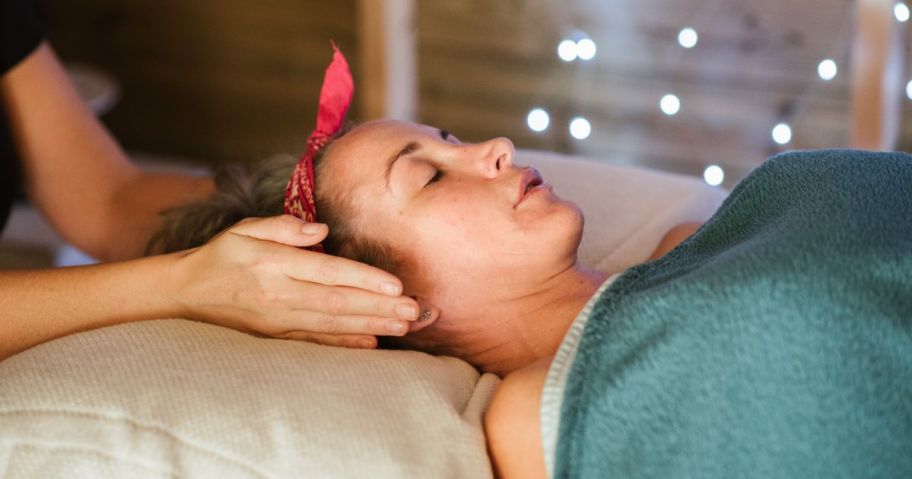 woman getting a massage