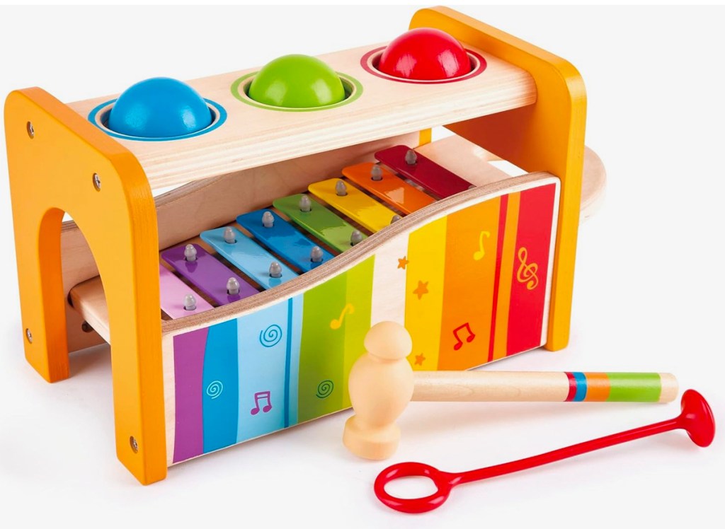 Hape Pound & Tap Bench with Slide Out Xylophone