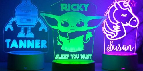 Personalized Kids Night Lights Only $20.88 Shipped | Over 55 Fun Design Choices