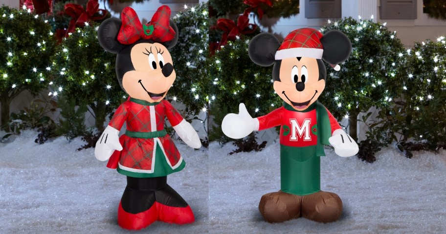 Disney 3.5' LED Mickey and Minnie Mouse Christmas Inflatable