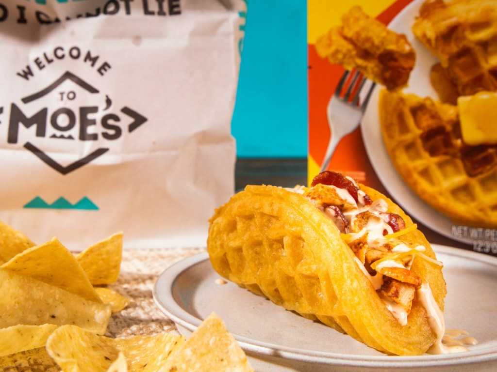 eggo waffle used as taco shell