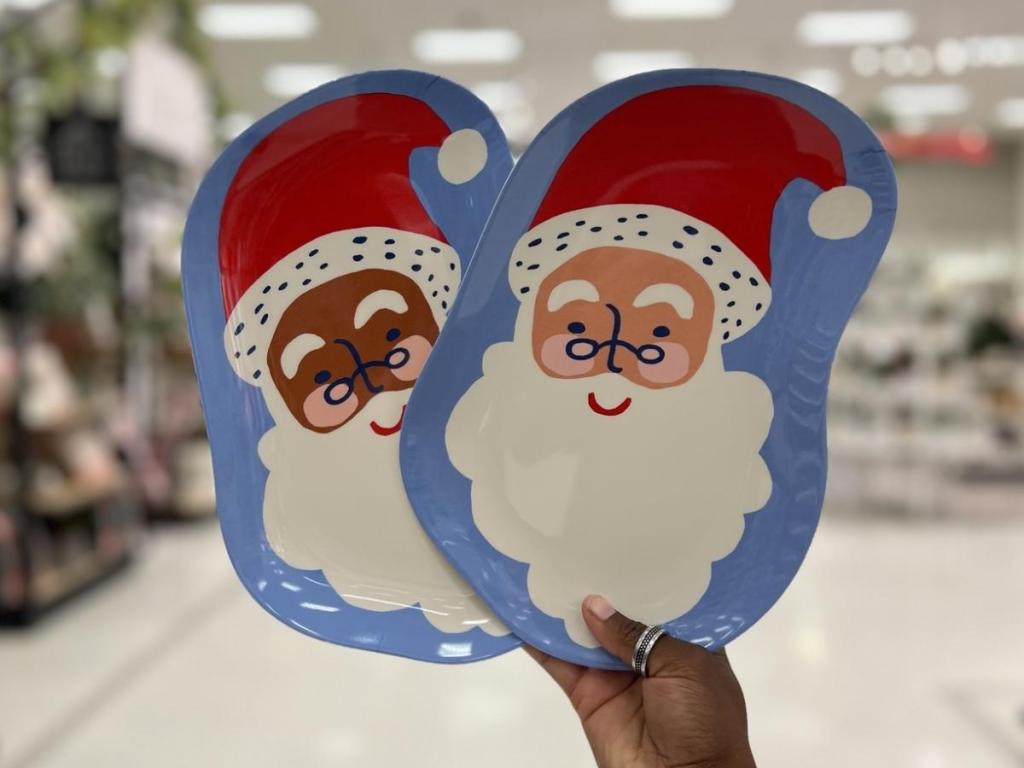 Wondershop Melamine Figural Santa Dinner Plate