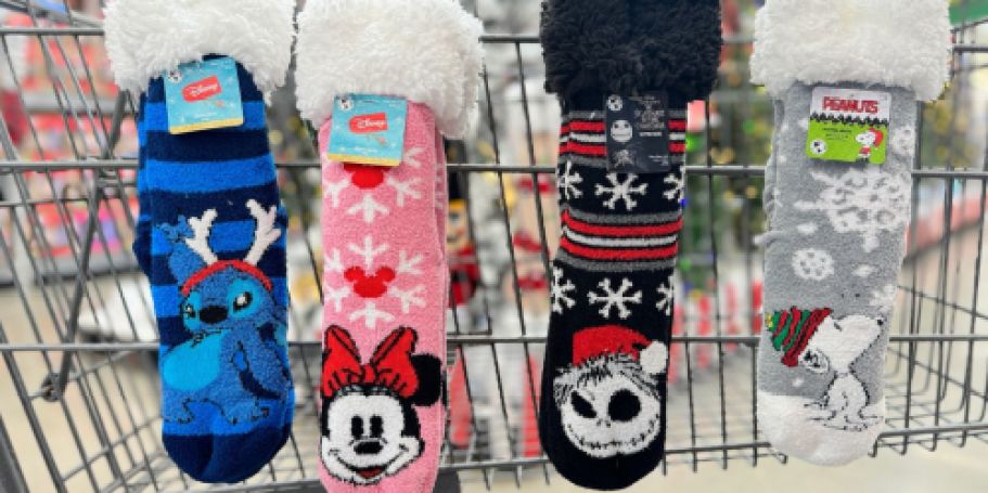 Walmart Character Christmas Socks Just $5.97 | Disney, Peanuts, & More