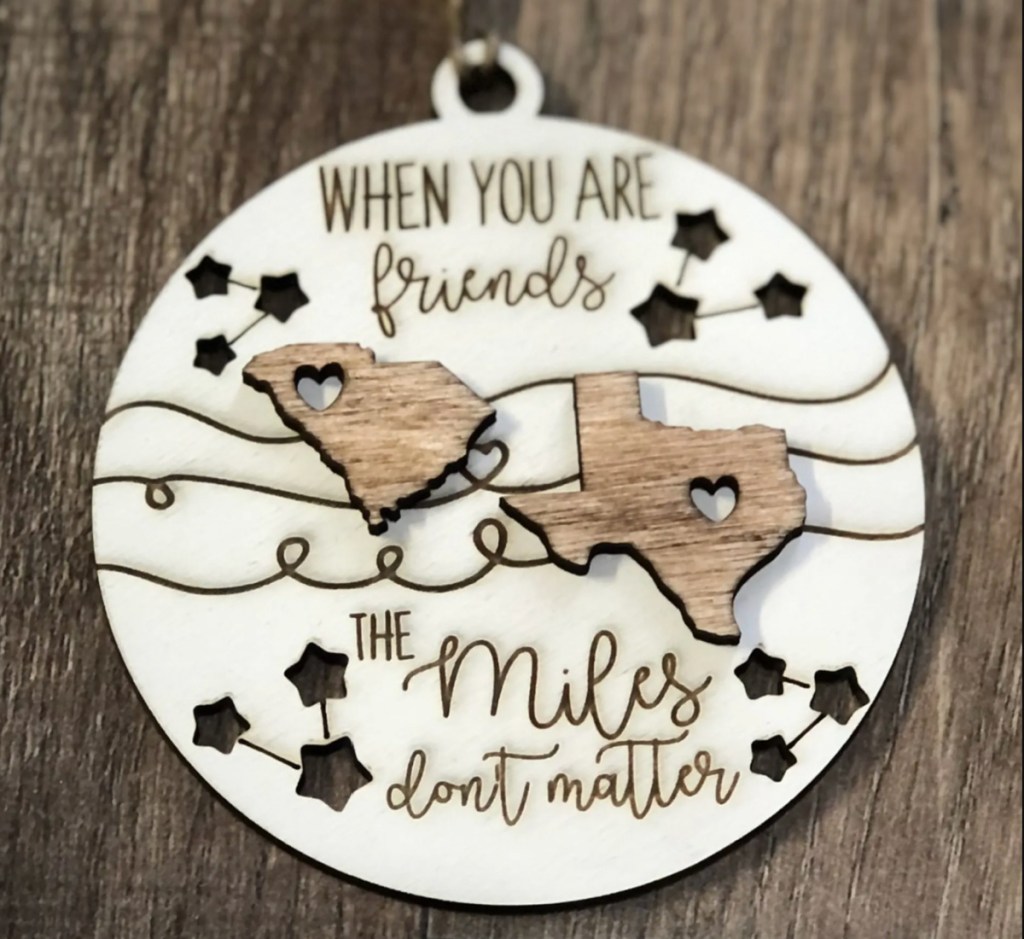 distance wooden ornament