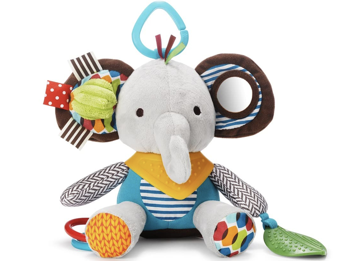 stock image of a skip hop bandana buddies elephant toy 