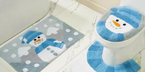 Christmas Bath Rug 3-Piece Sets Just $9.97 on Walmart.online (Regularly $18)