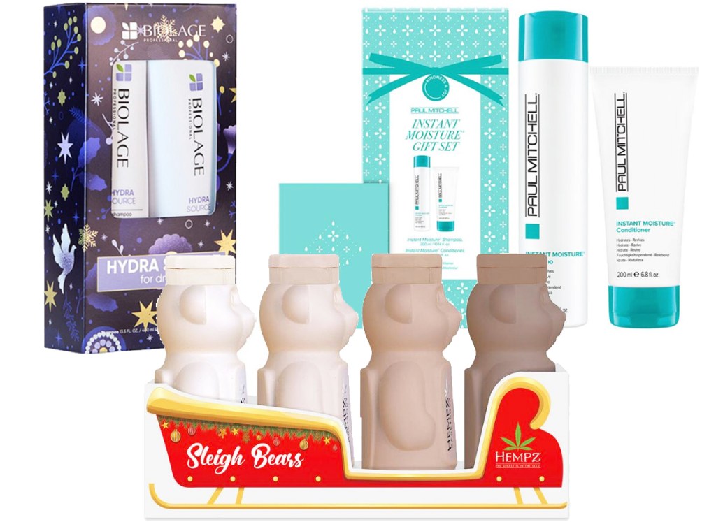 three beauty gift sets