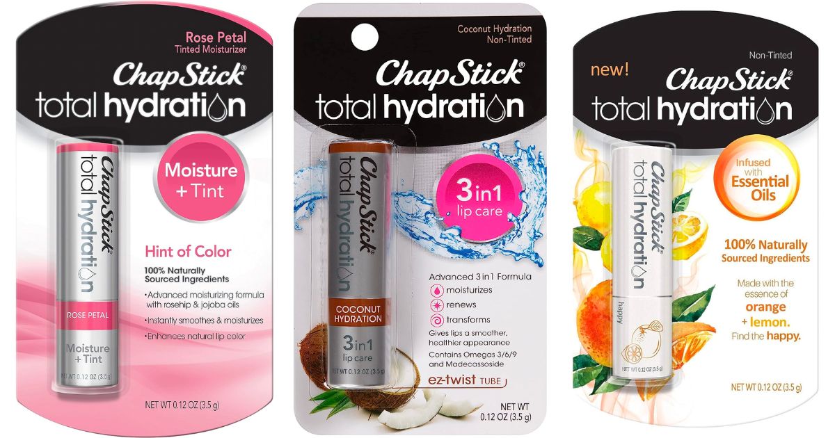 Chapstick total hydration lip balms