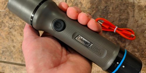 Coleman Water-Resistant Rechargeable LED Flashlight Only $29.99 Shipped on Amazon (Reg. $80)