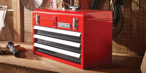 Craftsman 3-Drawer Red Steel Lockable Tool Box Only $49.98 Shipped on Lowes.online