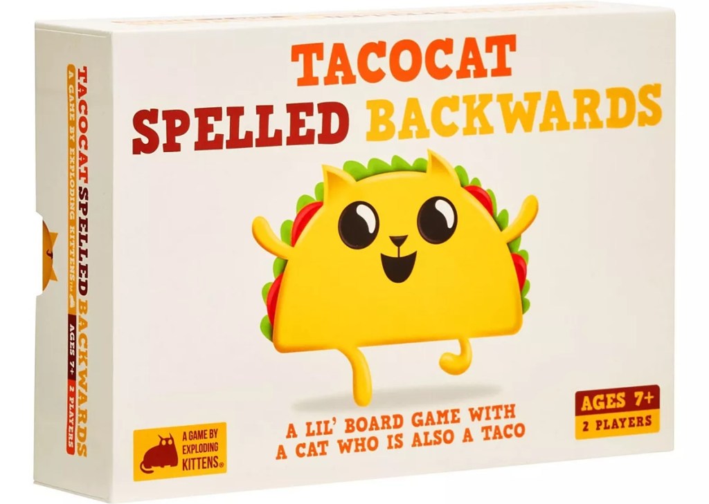 Exploding Kittens Tacocat Spelled Backwards Board Game