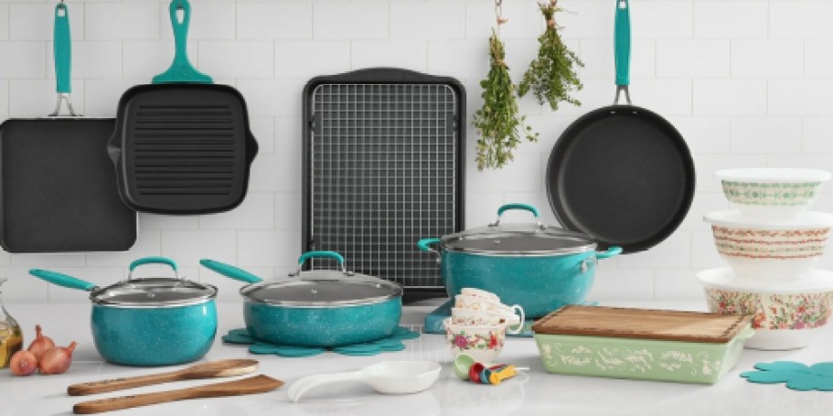 The Pioneer Woman Cookware 34-Piece Set Only $59 Shipped on Walmart.online (Reg. $170)