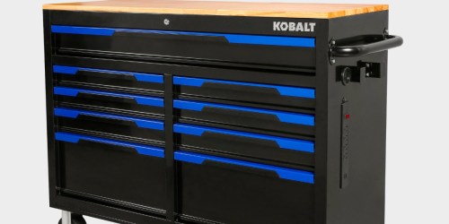 Kobalt 9-Drawer Work Bench w/ Wood Top Only $349 on Lowes.online (Reg. $449)