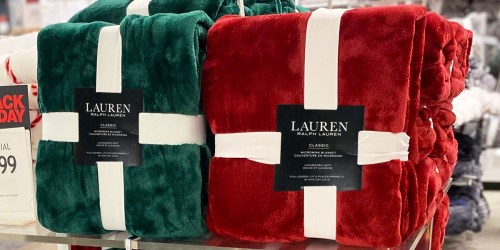 Ralph Lauren Micromink Blanket in ANY Size Just $24.99 on Macys.online (Reg. $70) – 1,750 5-Star Reviews!