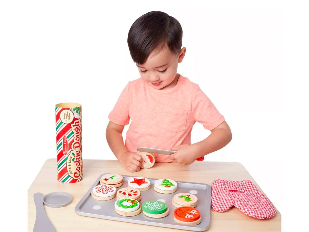 Melissa & Doug Wooden Christmas Cookie Play Food Set