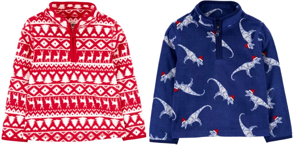 two christmas fleece jackets