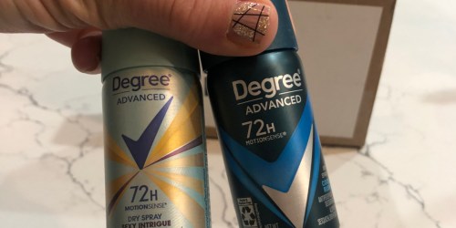 FREE Degree Dry Spray Deodorants Sample | Great Donation Item