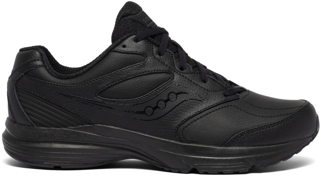 black saucony walking shoe