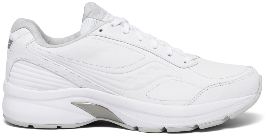 white saucony walking shoe