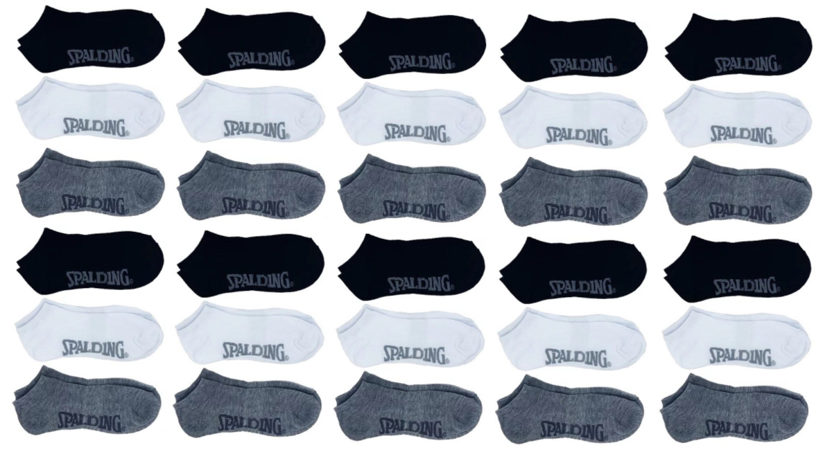 Spalding 30-Pack No-Show Socks from $7.98 on Walmart.online