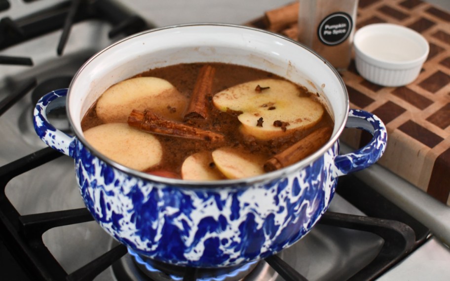 Stovetop potpourri with cinnamon sticks