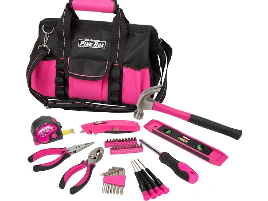 The Original Pink Box 40-Piece Household Tool Set with Soft Case